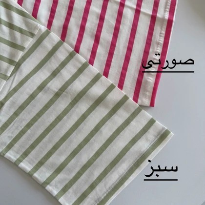 تیشرت لانگ باکسی راه راه کد 6081