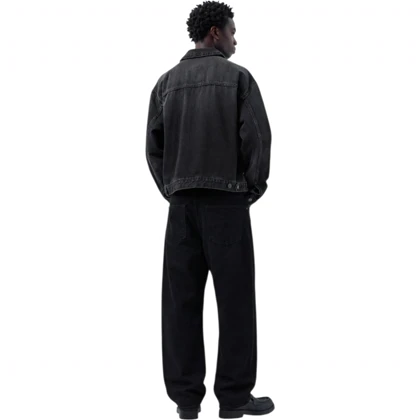 شلوار جین مردانه بگ استایل مشکی pull & bear کد 317 سایز 30