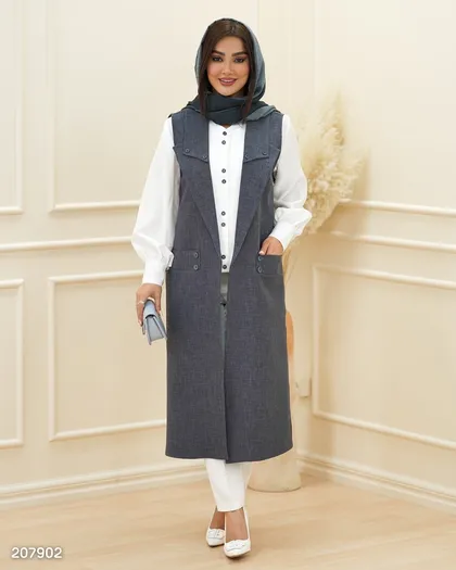 شومیز و سارافون مدل مامک کد 2079