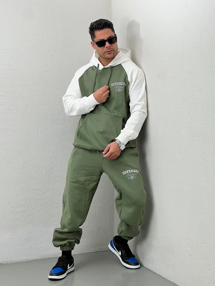 ست مردانه هودی و جاگر گلدوزی