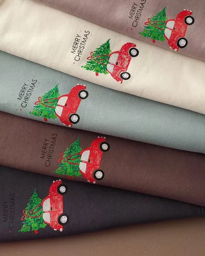 بلوز کراپ دورس پنبه merry christmas