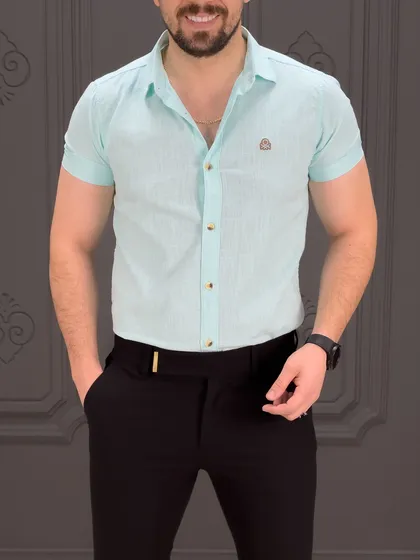 پیراهن کوتاه 040802 فیروزه ای