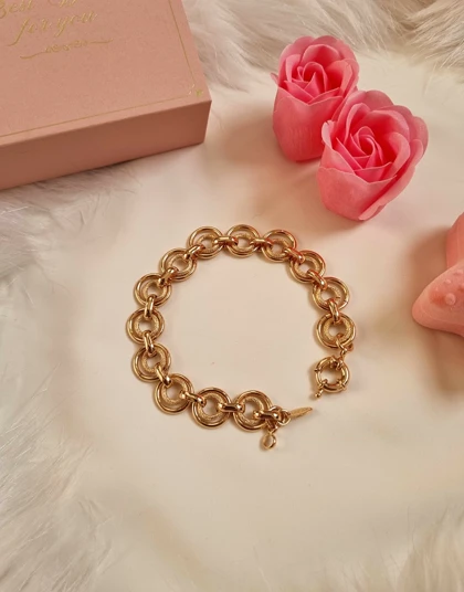 دستبند طرح طلا قفل ملوانی مدل دایره