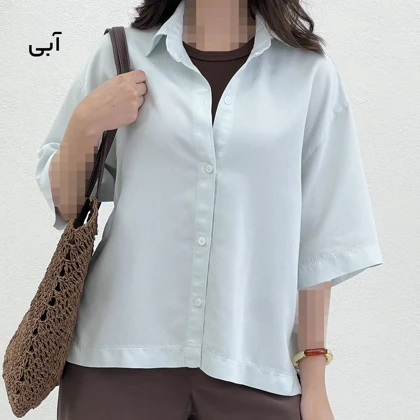 شومیز زنانه کتان آستین سه ربع | آی بولک