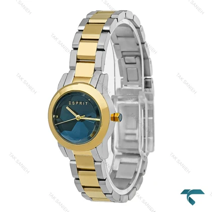 ساعت اسپریت زنانه دورنگ طلایی صفحه یاقوت کبود Esprit-8214-L