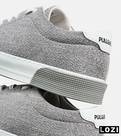 کفش کتانی مردانه طوسی سفید PULL & BEAR
