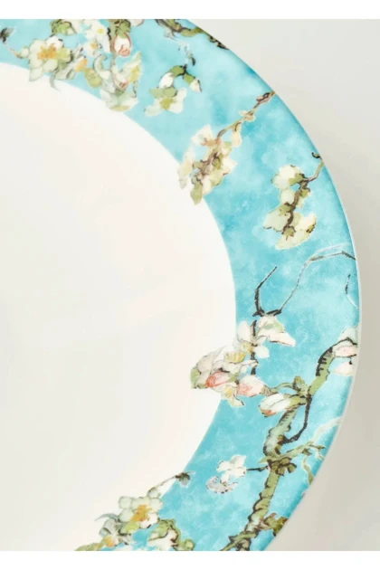 کاسه سالاد Bella Maison مدل Van Gogh Almond Blossom پرسلن - فیروزه‌ای