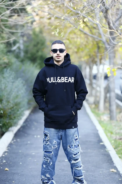 هودی طرح دار برند PULL&BEAR