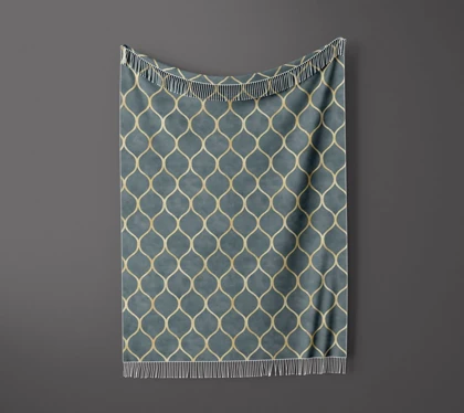 شال مبل ریش دار sofa shawl 76