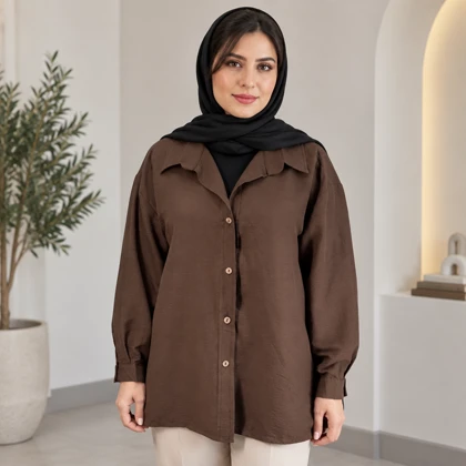 شومیز شبنم قهوه ای