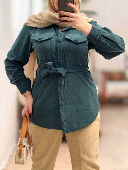 مانتو کبریتی کمربندی کد 3714