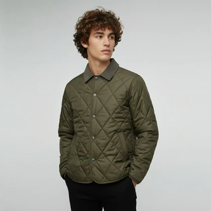 کاپشن طرح لوزی یقه کبریتی 88300