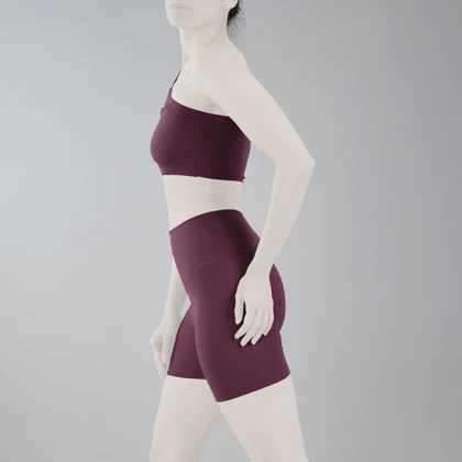 ست نیم‌تنه و کشاله بند ورزشی زنانه لولولمون مدل 7102 بادمجانی