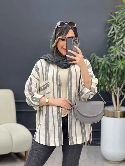 مانتو راه راه نیوشا