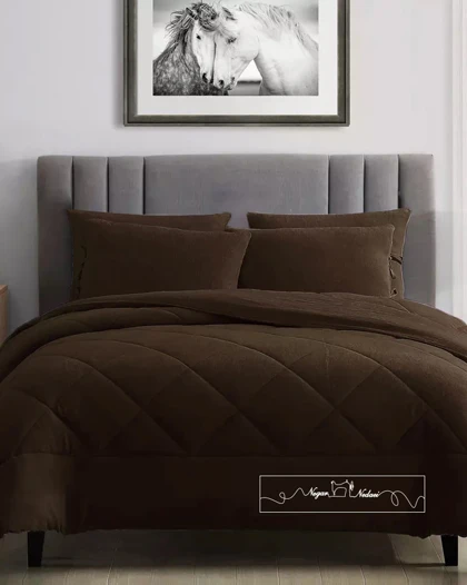 روتختی مینیمال کتان مخمل طرح لوزی