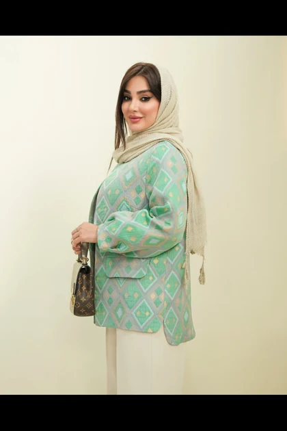 کت ژاکارد آستین پیله