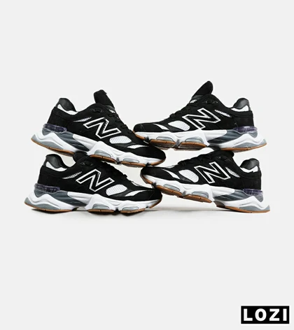 کفش کتانی مردانه و زنانه مشکی سفید طوسی NEW BALANCE 9060