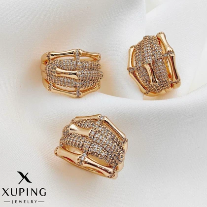 انگشتر بامبو طرح طلا ژوپینگ