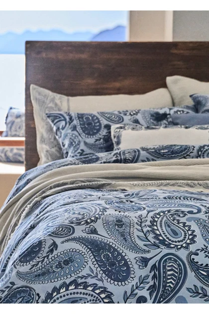 سرویس روتختی دو نفره Bella Maison مدل Paisley ساتن - آبی