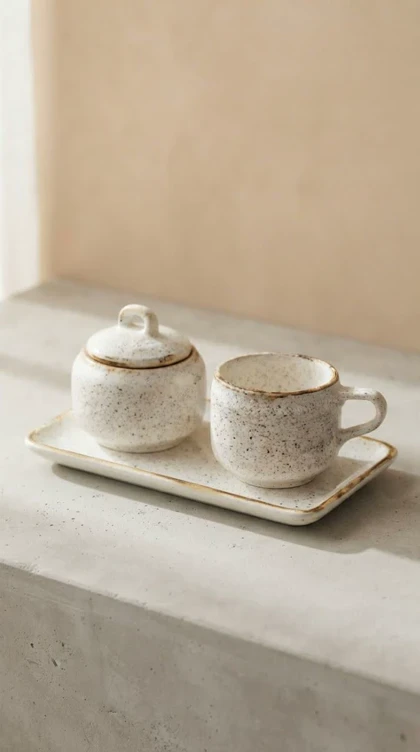 چای خوری تک نفره سرامیک روستیک