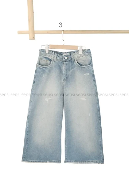 شلوارک جین واید قد 83کد1004210