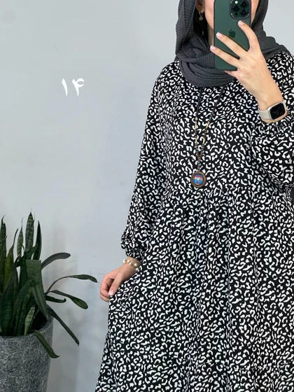 پیراهن مانتویی بلند تینا