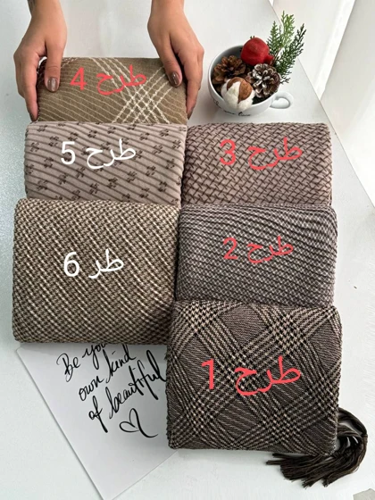 شال زنانه ویسکوز پاییزه طرح پلیسه