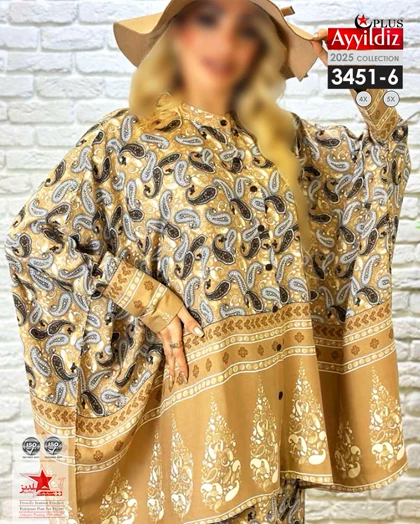 ست مانتو شلوار زنانه سایز بزرگ کد 3451/6