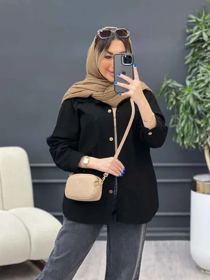 مانتو دو جیب زاپ‌دار دنیز