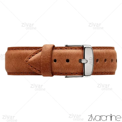 ساعت دنیل ولینگتون مردانه قاب سیلور صفحه سفید بند چرم 104099