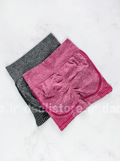 شورتک ورزشی سیملس پشت چروک برفکی