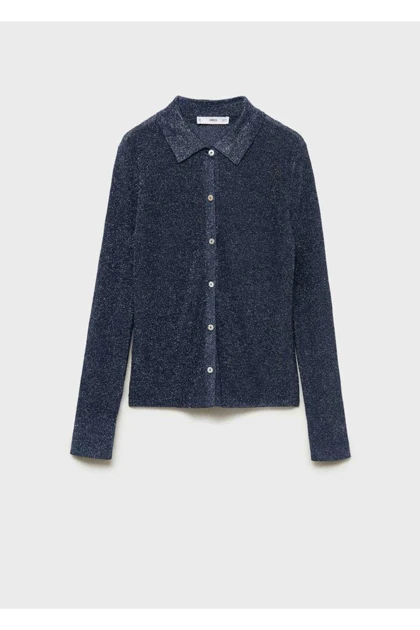 ژاکت کش باف پشمی زنانه اورجینال منگو mango