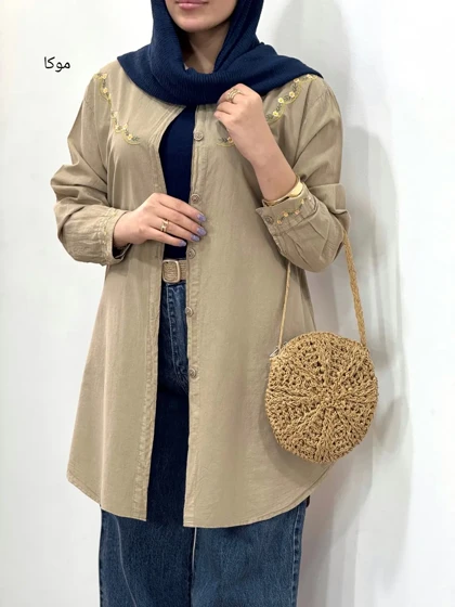 مانتو لینن گلدوزی دلسا 1