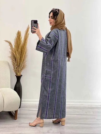 پیراهن جلو بسته دو جیب پیله
