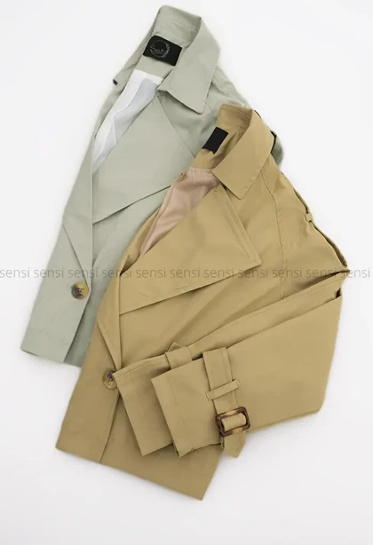 ترنچ کت کتان زارا آستر دار@کد1004696