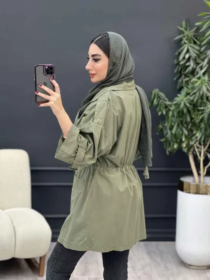 مانتو لینن چهاردکمه کاتیا
