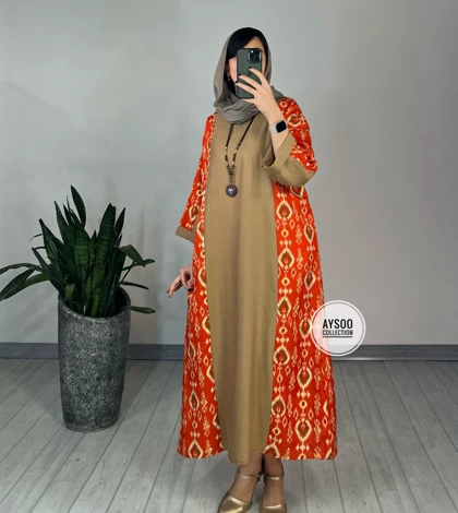 پیراهن مانتویی شیدا