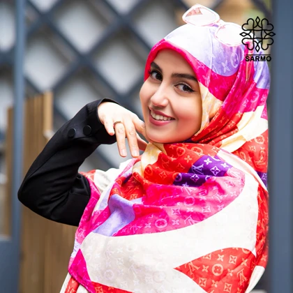 روسری ابریشم مودال چند رنگ الوی