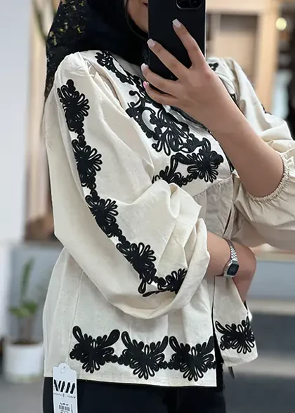 شومیز گلدوزی بندی کد 4030