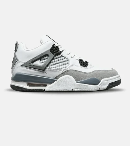 کتانی ساق‌دار بزرگ پا سفید طوسی Nike air jordan 4 مدل 8342