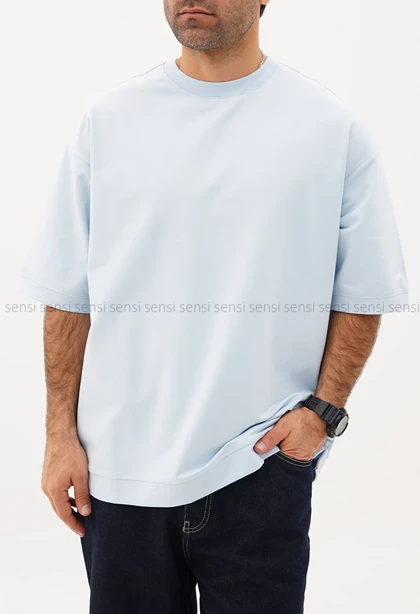 تیشرت مردانه یقه کش ساده کد20000076