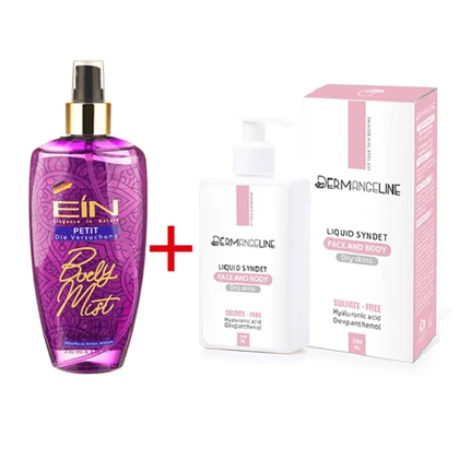 باندل کرم ژل پاک کننده صورت و بدن خشک درمنجلین بادی اسپلش PETIT