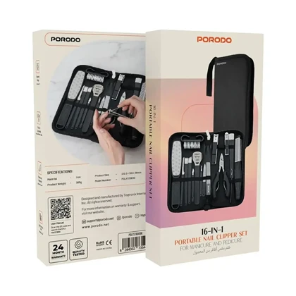 ست مانیکور و پدیکور 16 تکه پرودو مدل PORODO PDLFST8010BK