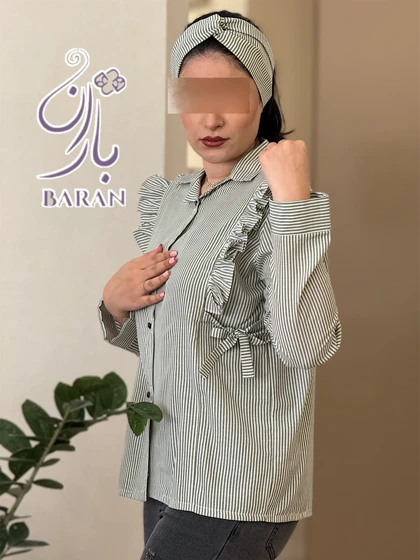 شومیز پوپلین راه راه ثمین