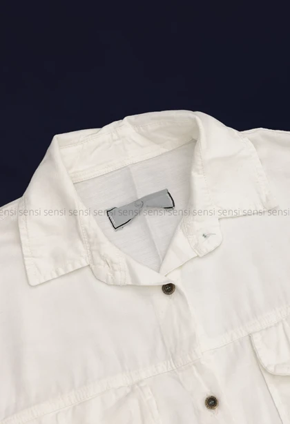 شومیز مانتویی کتان دو جیب کد1005097