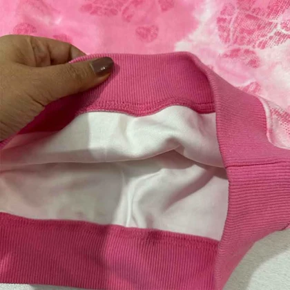 بلوز دخترانه صورتی طرح خرس اکلیلی