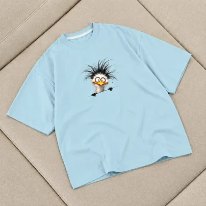 تیشرت زنانه باکسی طرح صبح جمعه سایز فری (پنبه ضمانتی) در 7 رنگ