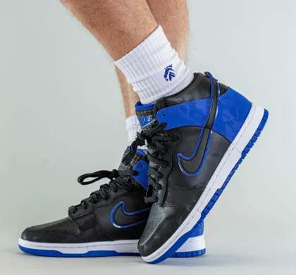 کتانی نایک دانک ساق‌دار بلو کامبو Nike Dunk High Blue Camo