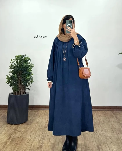 پیراهن مانتویی پاییزه رایلی 4 با کد 4236(ایراددار)