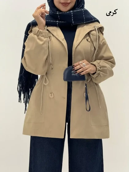 3631-بارانی عروسکی لیان ( ایراددار )